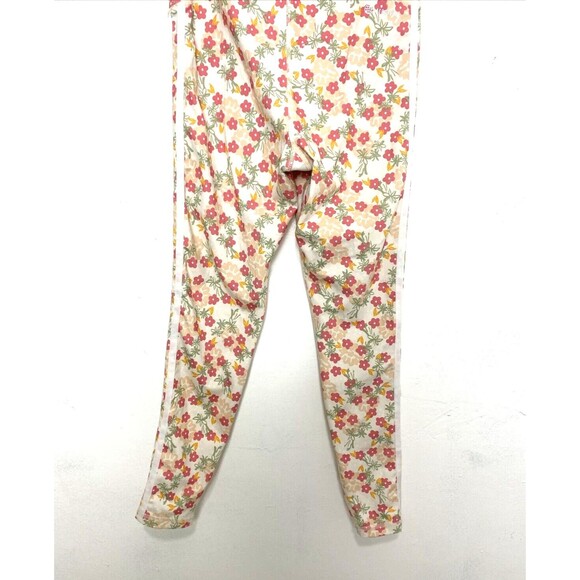 Adidas Sport Leggings Floral Size M Steiped High Waste Gym Yoga Running - Picture 5 of 12